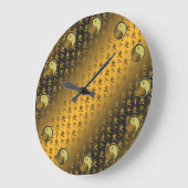 Metallpferd Große Wanduhr (Winkel)