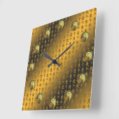 Metallpferd Quadratische Wanduhr (Winkel)
