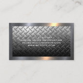 Metallplatte | Construction Hard Hat Logo Visitenkarte (Rückseite)