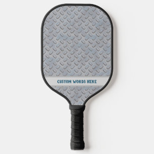 Metallplatte mit benutzerdefinierten Wörtern Pickleball Schläger