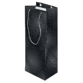 Metallplatte Muster 02 Geschenktüte Für Weinflaschen (Rückseite Schrägansicht)