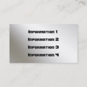 Metallplatten mit Schrauben-Visitenkarten Visitenkarte (Rückseite)