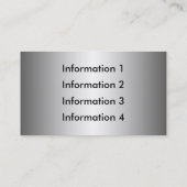 MetallplattenVisitenkarten Visitenkarte (Rückseite)