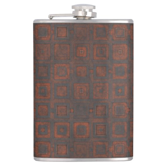 Metallquadrate Flachmann (Vorderseite)