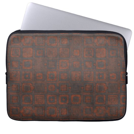 Metallquadrate Laptopschutzhülle (Vorderseite)