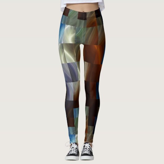 Metallquadrate Leggings (Vorderseite)