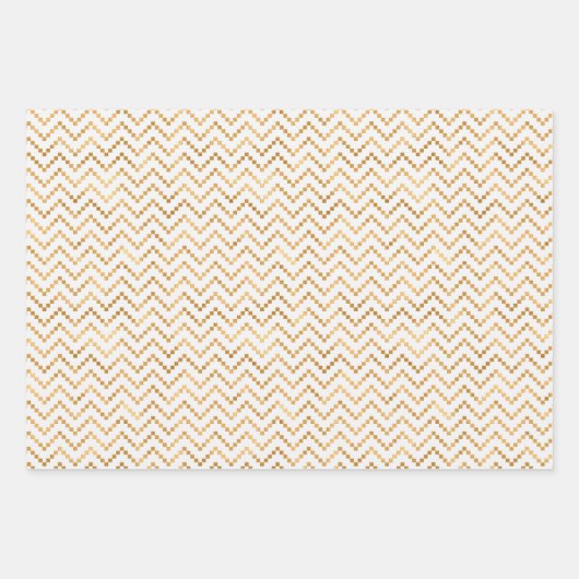 Metallquadratischer Rahmen aus Gold Geschenkpapier Set (Vorderseite 2)