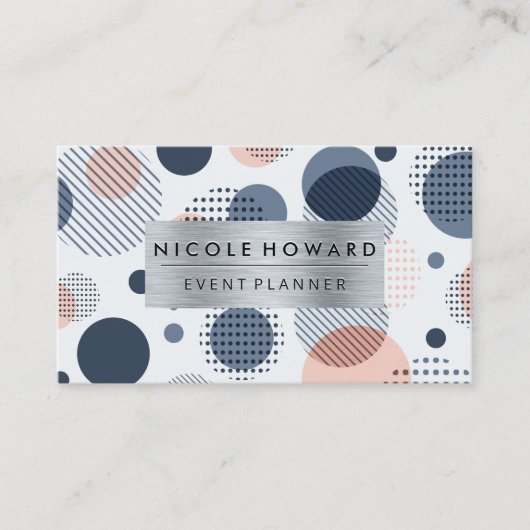 Metallrahmen | Abstrakt Digital Geometric Visitenkarte (Vorderseite)