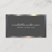 Metallrahmen | Dunkelgrau Visitenkarte (Vorderseite)