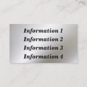 Metallrahmen-GrenzVisitenkarten Visitenkarte (Rückseite)