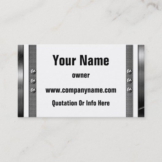 Metallrahmen-GrenzVisitenkarten Visitenkarte (Vorderseite)