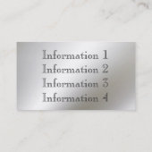 Metallrahmen-GrenzVisitenkarten Visitenkarte (Rückseite)