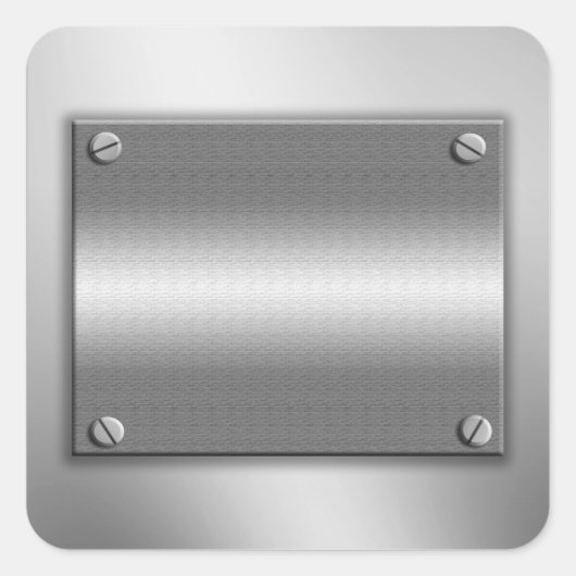 Metallrahmen mit Schraubklemmen Quadratischer Aufkleber (Vorderseite)