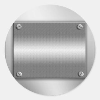 Metallrahmen mit Schraubklemmen Runder Aufkleber