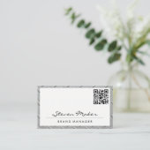Metallrahmen | QR Code Business Card Visitenkarte (Stehend Vorderseite)