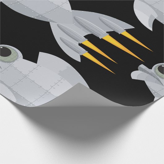 Metallraketenfisch Geschenkpapier
