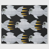 Metallraketenfisch Geschenkpapier (Flach)