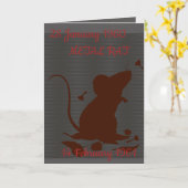 METALLratten-GEBURTSTAG Karte (Gelbe Blume)