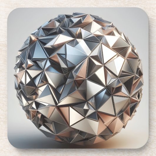 Metallreflexions-Design-Kugel Getränkeuntersetzer (Vorderseite)