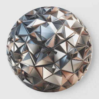 Metallreflexions-Design-Kugel Große Wanduhr