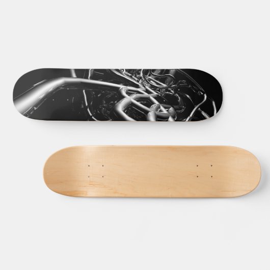 Metallrohre Abstrakt - Retro Skateboard (Horizontal)