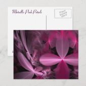 Metallrosa Blume Petals Postkarte (Vorne/Hinten)