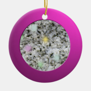 Metallrosa Zirkel und Granitfelsen Keramikornament