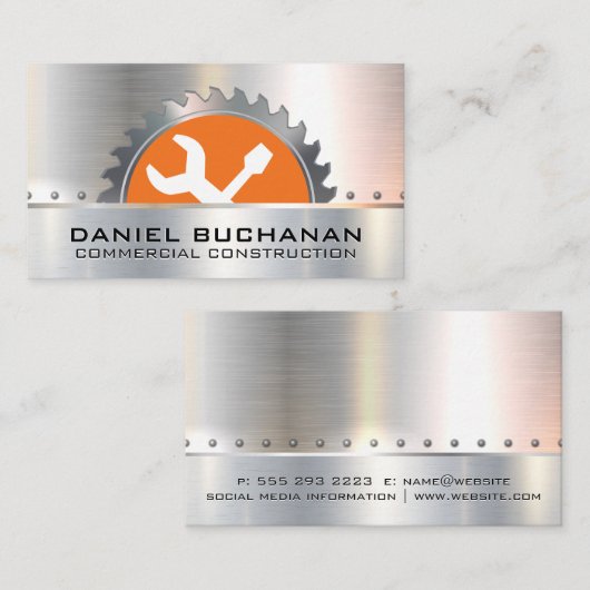 Metallsäge | Hardware-Tools | Konstruktion Visitenkarte (Vorne/Hinten)