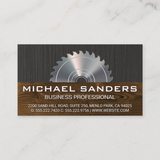 Metallsäge | Holzspankarte Visitenkarte (Vorderseite)