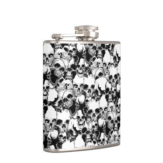 Metallschädel-Flasche Flachmann (Rechts)