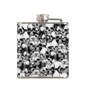 Metallschädel-Flasche Flachmann (Rückseite)