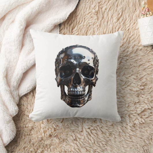 Metallschädel Kissen (Decke)