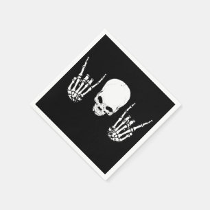 Metallschädel-Servietten Serviette