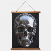 Metallschädel Wandteppich Mit Holzrahmen (Vorderseite)