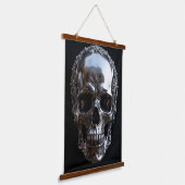 Metallschädel Wandteppich Mit Holzrahmen (Gewinkelt)