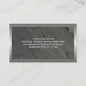 Metallschiefer Visitenkarte (Rückseite)