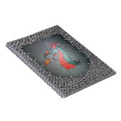 Metallschild-Drache Chainmail Hintergrund Notizblock (Rechte Seite)