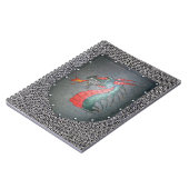 Metallschild-Drache Chainmail Hintergrund Notizblock (Linke Seite)