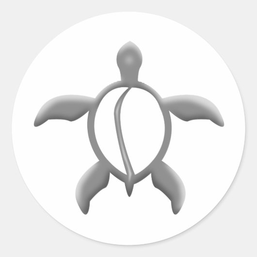 Metallschildkröte Runder Aufkleber (Vorderseite)