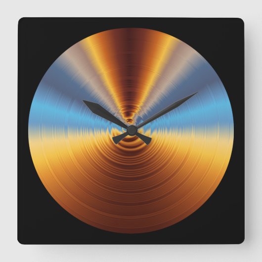 Metallschimmer Quadratische Wanduhr (Vorderseite)