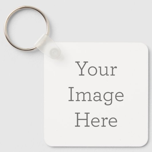 Quadratischer Schlüsselanhänger aus Metall, 5,76cm x 5,76cm (Vorderseite)