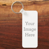 Rechteckiger Schlüsselanhänger aus Metall, 4,06 cm x 5,72 cm (Vorderseite)