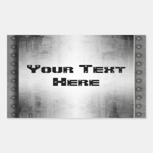 MetallSchmutz-Aufkleber Rechteckiger Aufkleber