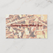 Metallschrott-Recycler Visitenkarte (Rückseite)