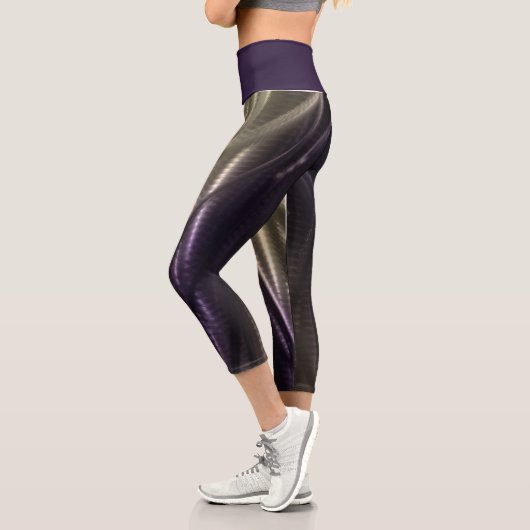 Metallsilbe Capri Leggings (Links)