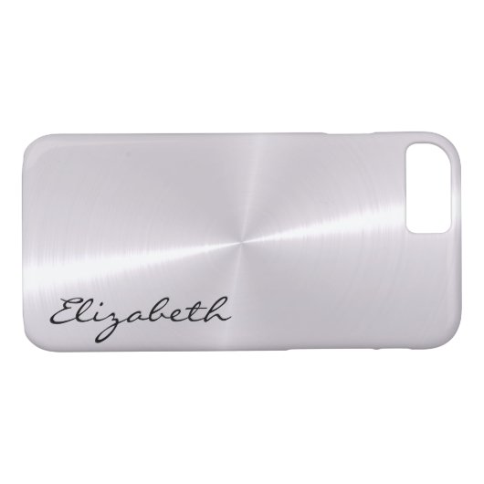 Metallsilber aus Edelstahl Case-Mate iPhone Hülle (Rückseite (Horizontal))