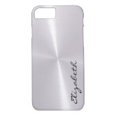 Metallsilber aus Edelstahl Case-Mate iPhone Hülle (Rückseite)