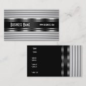 Metallsilber der Visitenkarte Schwarz-weiß (Vorne/Hinten)