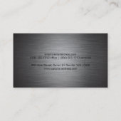 Metallsilber gebürstet visitenkarte (Rückseite)