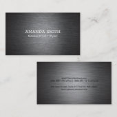 Metallsilber gebürstet visitenkarte (Vorne/Hinten)